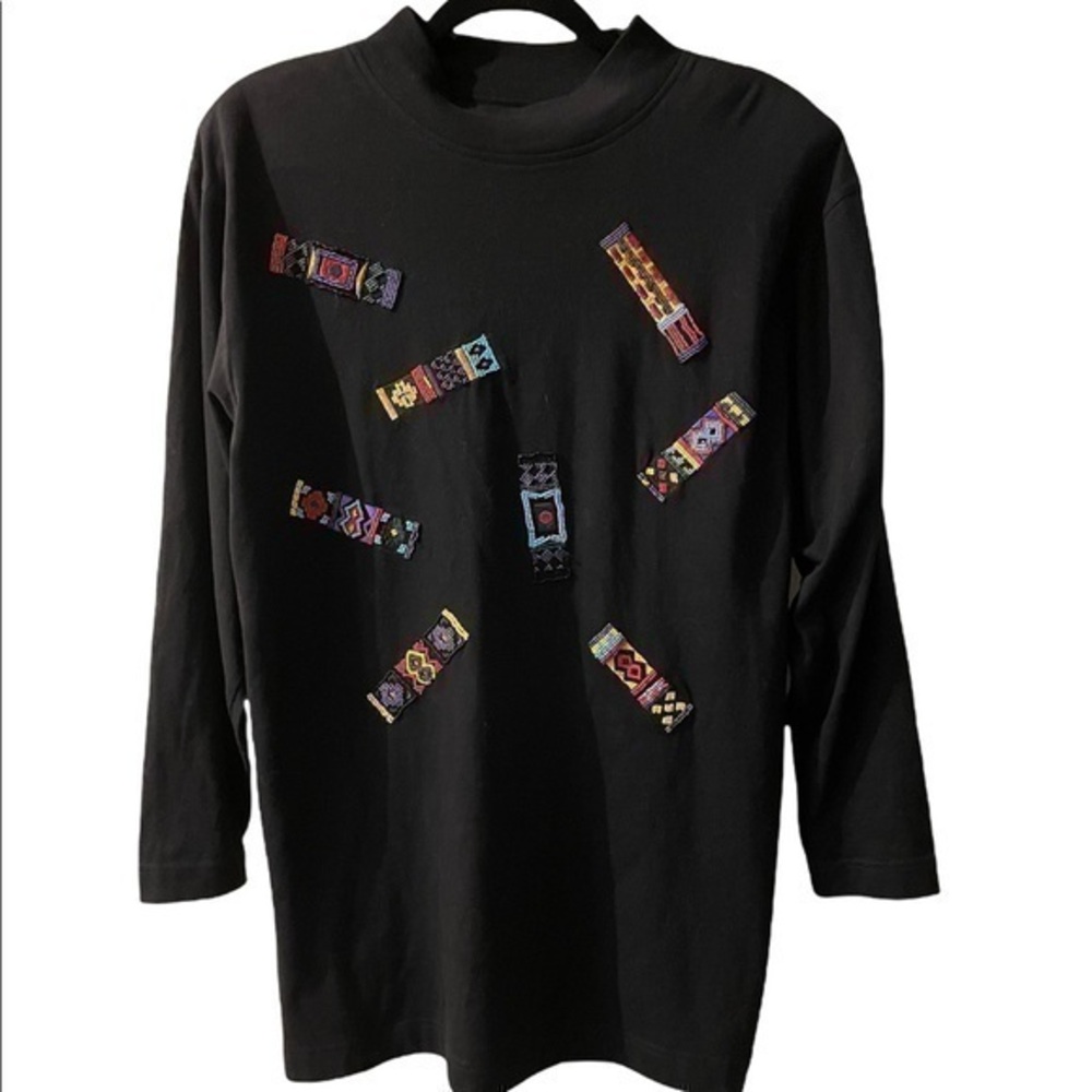 Sk Wear Company Mockneck  tshirt with embroidery Small with no flaws